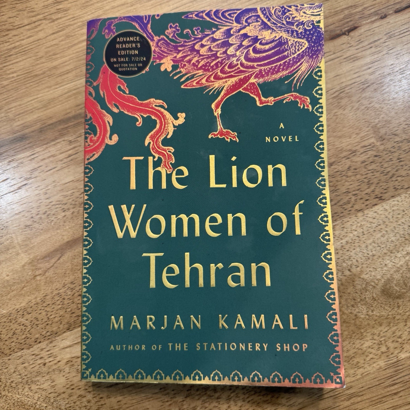 The Lion Women Of Tehran Advance Reader’s Edition Marjan Kamali ARC Paperback