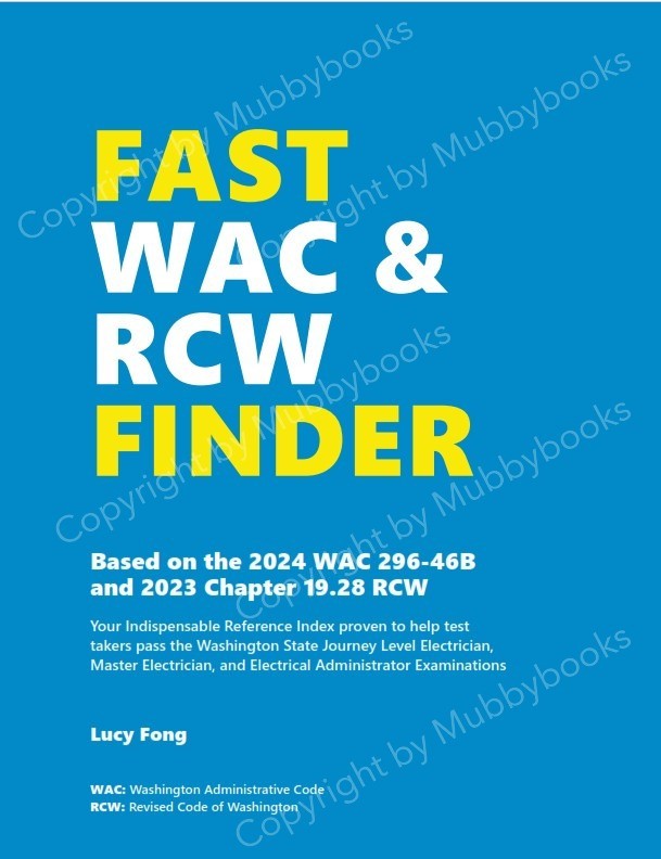 Fast WAC RCW Finder-2025 ed.-Keyword Index WA State Electrical Exam-AUTHENTIC