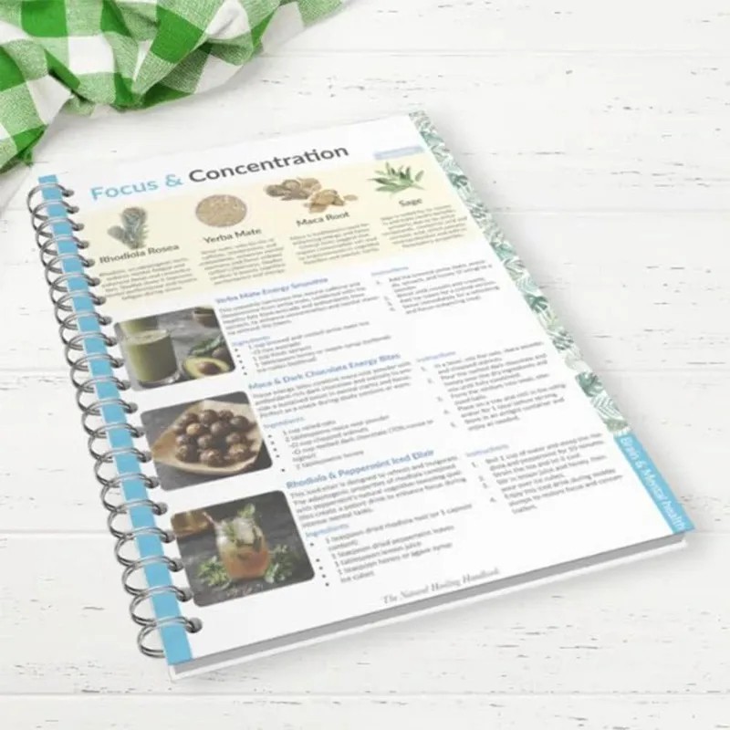 The Natural Healing Handbook, Spiral-Bound Guide for Herbal Remedies and Natural